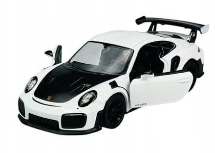Kinsmart Porsche 911 992 GT2 RS Wit Metaal Model Auto 1:36