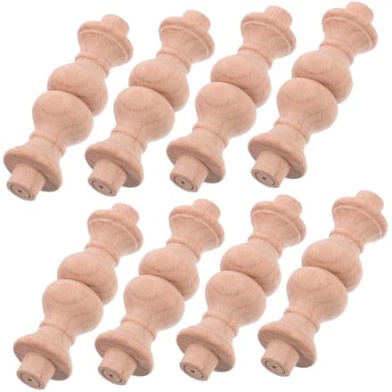 Houten Balusters - Trap Versiering - Meubel Maken - Massief Houten Constructie - 63 Mm Diameter - Natuurlijk Hout