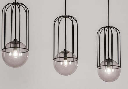 Lumidora Hanglamp 74047 - NINO - 3 Lichts - G9 - Zwart - Grijs - Metaal