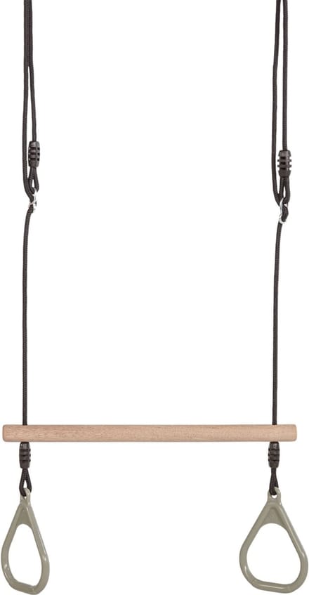 Dice houten ringtrapeze pastelgroen