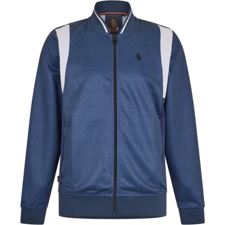 Luke Heren-sweatshirt met kraag en logo (Marine, Wit)