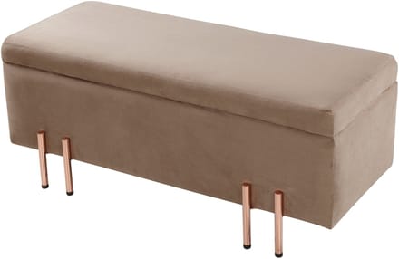Bankje Dals met opbergruimte 100x40x42 cm bruin [en.casa]
