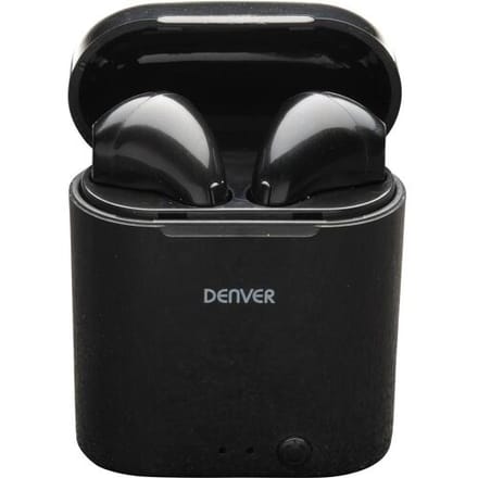 Denver TWE-36 Telefoon In Ear oordopjes Bluetooth Stereo Zwart Oplaadbox