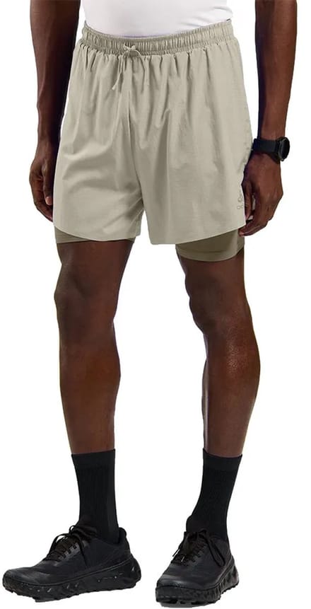 Odlo Zeroweight 5in 2in1 Hardloopshorts Heren-grijs, olijf
