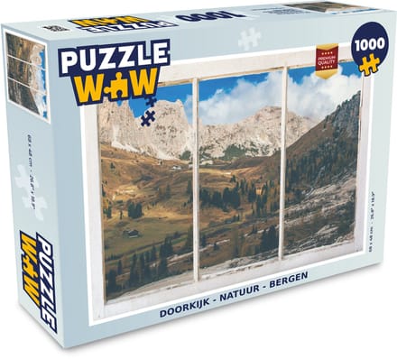 Puzzel Doorkijk - Natuur - Berg - Legpuzzel - Puzzel 1000 stukjes volwassenen