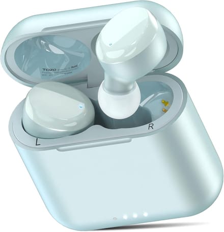 Draadloze Bluetooth-hoofdtelefoon met touch-bediening, IPX8 waterdicht en lange accuduur