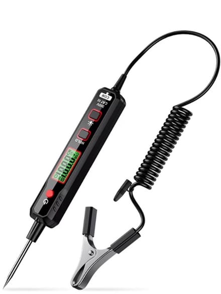 Auto Spanningstester Pen – Digitale Multimeter Probe – 0.8-100V DC – Continuïteit & Weerstand Test – Circuit Tester – Met LCD Display