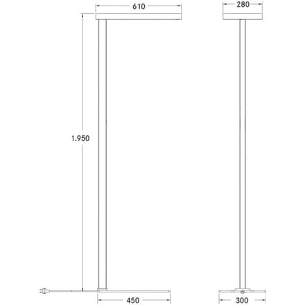 BRUMBERG Adrea LED vloerlamp microprismatisch