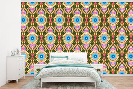 Behang - Fotobehang Design - Orient - Retro - Breedte 345 cm x hoogte 220 cm