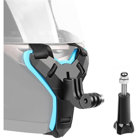Full Face Helm Kinbevestiging Kaakhouder Motorhelmriem voor Go Pro gray