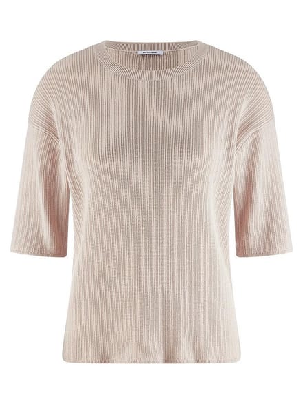 Trui ronde hals 100% SUPIMA-katoen Van Peter Hahn beige