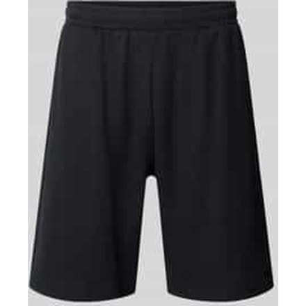 straight fit sweatshorts met structuurpatroon