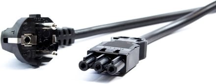 Bachmann Netsnoer RA Stekker 1m Zwart - Flexibel en veilig kabel