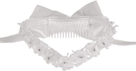Diadeem meisjes wit met bloemen
