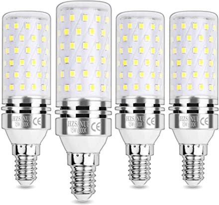 E14 LED Corn Bulbs 15W, 6000K Daglichtwit, Energiezuinig, 1700 Lumen, 4-Pack