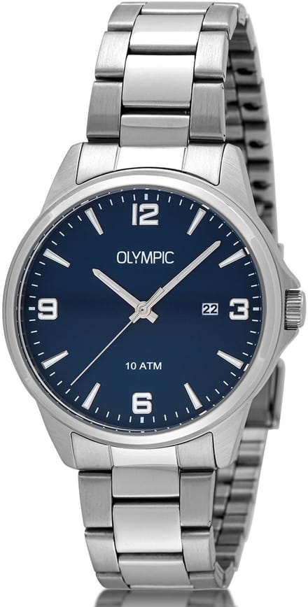 Olympic OL26HSS316 GLENN Horloge - Staal - Staal - Blauw