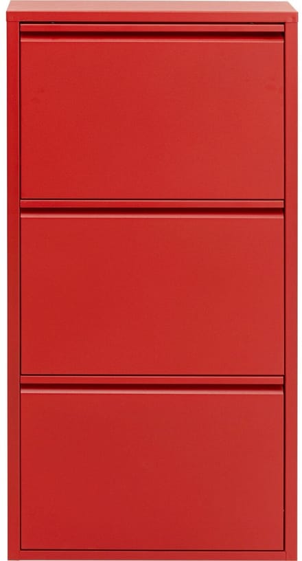Schoenenkast Caruso rood 3 laden Kare Design