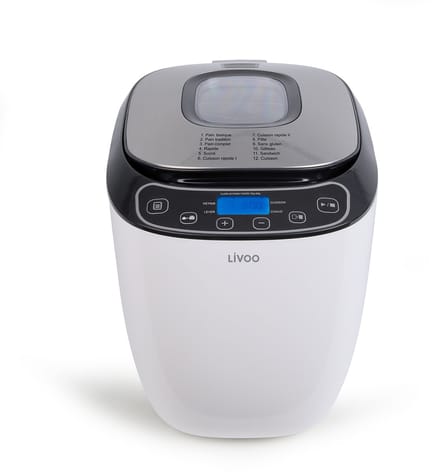 broodbakmachine 0.9kg 550w wit - livoo - dop218