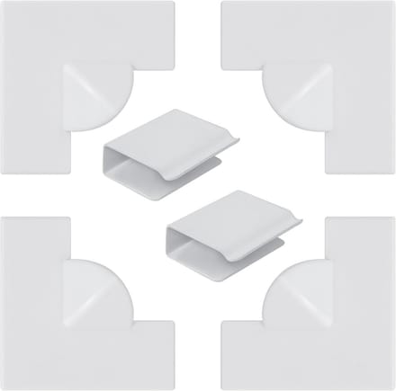 DUDSOEHO Magnetische raamschermaccessoires voor doe-het-zelf raamschermen - inclusief 4 hoekgrepen, 2 winddichte clips