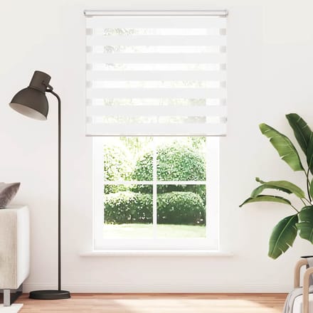 vidaXL - Zebra - rolgordijn - 120,9 - x - 230 - cm - stofbreedte - 116,7 - cm - wit