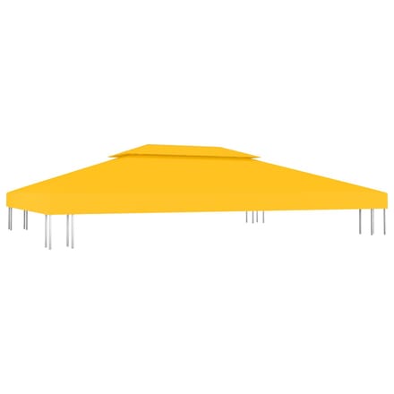 vidaXL - Prieeldak - 2-laags - 310 - g/m² - 4x3 - m - geel