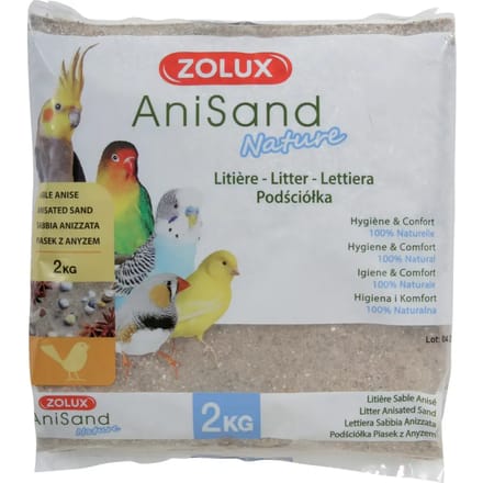 Anisand kristalzandstrooisel voor vogels Zolux