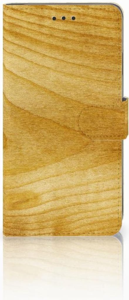 Apple iPhone Xs Max Book Style Case Licht Hout