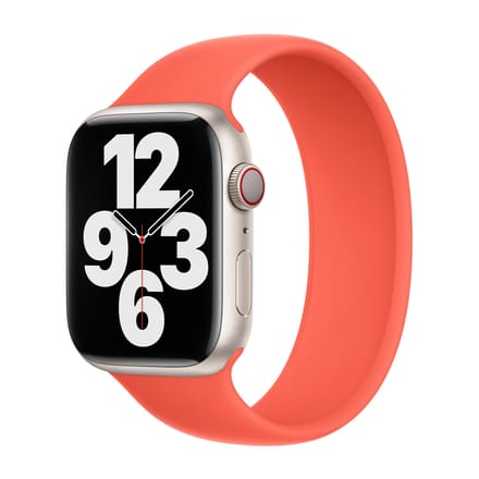 Apple Siliconen solobandje voor de Apple Watch | 38/40/41/42 mm - Maat 4 - Nectarine