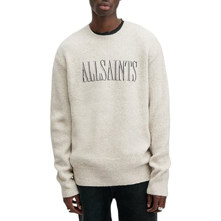 AllSaints Carson Crew Ecru White Taglia: XXL | Maglioni a maglia Outlet | Uomo | Marrone
