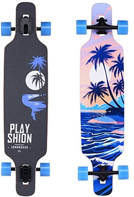 39 Inch Longboard met ABEC-11 Lager, Drop-Through Freeride Skateboard en Cruiser