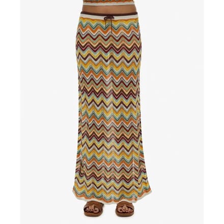 Superdry - Gebreide maxi-kokerrok met zigzagpatroon - Dames - Rokken