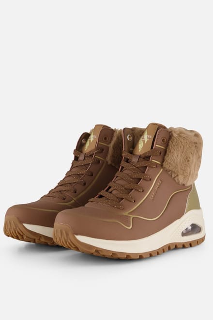 Skechers Uno Rugged - Fall Shimmer Dames Laarzen - Beige