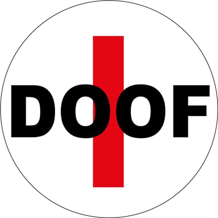 Doof bordje fiets, kunststof 100 mm