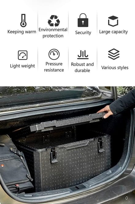 Geïsoleerde Doos - Koelbox Vershouder - Buitenactiviteiten - Duurzaam EPP Materiaal - 38L Capaciteit
