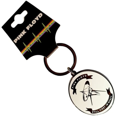 Pink Floyd - First In Space Oval Sleutelhanger - Gebroken wit