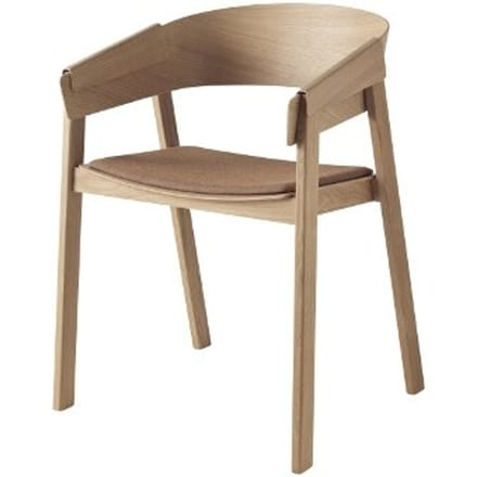 Muuto - Cover stoel met bekleding - eiken - bruin