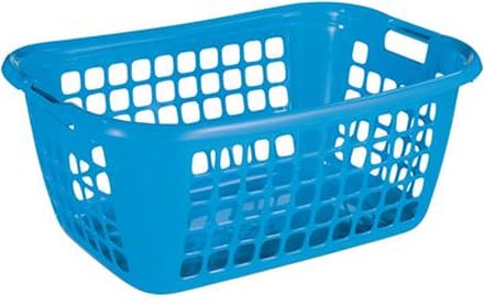 Sunware - Basic wasmand 65cm laag blauw - 65 x 45 x 27 cm