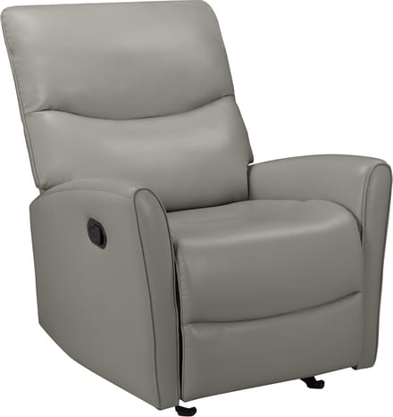 Chesley - Fauteuil de relaxation Manuel gauche Gris PU (100 x 81 x 98 cm)