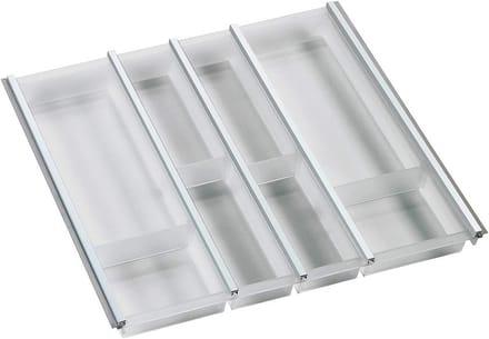 Bestekbak Inzet voor Lade 60 cm - Transparant Grijs Bestekcassette
