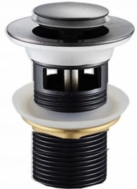 Mexen klik-klak plug klein rond met overloop, zwart - 79925-70