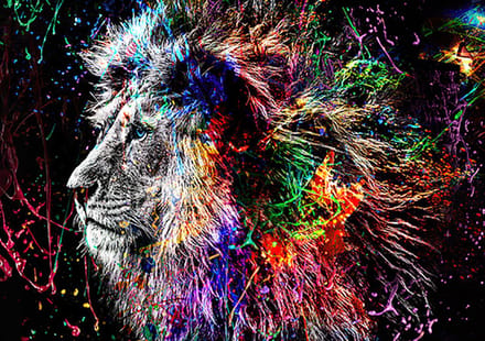 Diamond Painting - Dieren - Leeuw - 30x40 cm