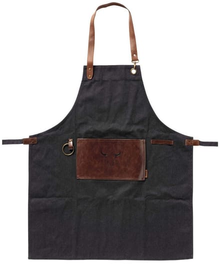 GRILL - schort 70x90 cm - Denim - zwart