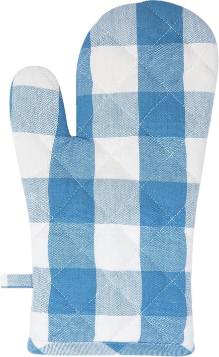 Clayre & Eef Ovenwant 16*30 cm Blauw Katoen Ovenhandschoen Moederdag cadeau