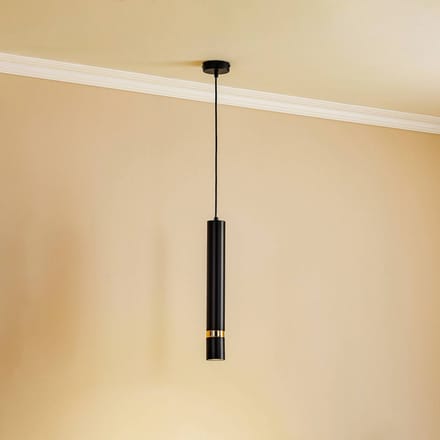 Luminex Hanglamp Rondo zwart/goud, 1-lamp