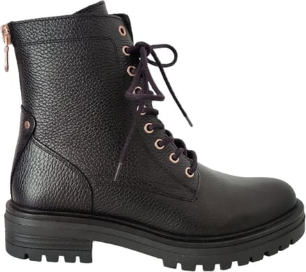 Poelman - leren veterboot zwart