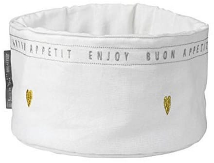 Broodmand 25 cm met Gouden Harten - Romantische Ontbijtaccessoire