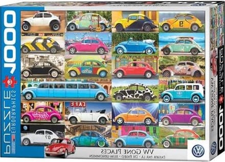 Volkswagen Kever Puzzel - Legpuzzel Auto - Ontspanning Thuis - 1000 Stukjes - 68x48 cm - Niet Gespecificeerd