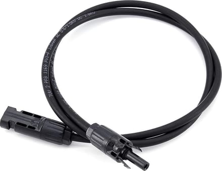 Solarkabel met MC4 connectoren - 4mm² - Zwart - 3 meter