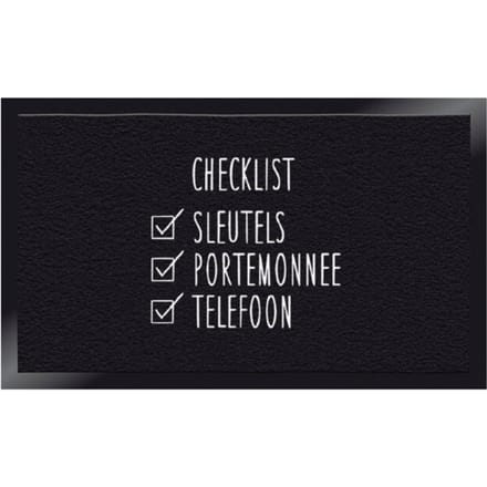 Deurmat Checklist - Deurmat met Tekst CHECKLIST