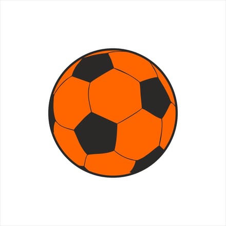 Sluitstickers - Sluitzegels - Voetbal - Oranje - Etiketten - 250 Stuks - O35mm